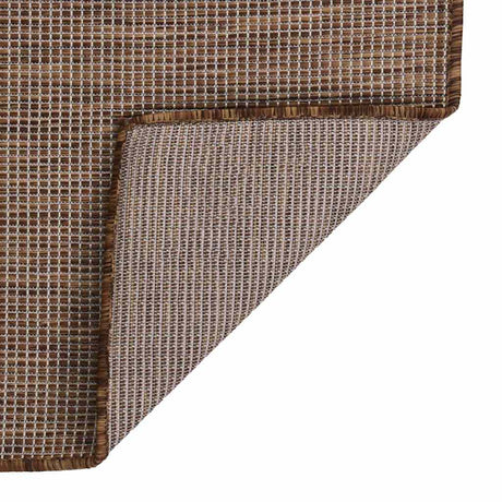 Vidaxl außerhalb des Teppichs flach gewebt 80x150 cm Braun