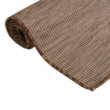 Vidaxl außerhalb des Teppichs flach gewebt 120x170 cm Braun