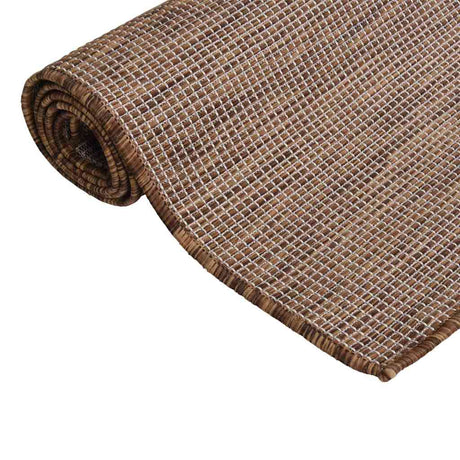 Vidaxx Outdoor-Teppich flach gewebt 140x200 cm braun