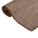 Vidaxx Outdoor-Teppich flach gewebt 140x200 cm braun