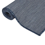 Vidaxl außerhalb des Teppichs flach gewebt 100x200 cm blau