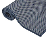 Vidaxl außerhalb des Teppichs flach gewebt 120x170 cm blau