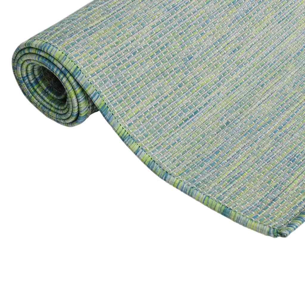 Vidaxl außerhalb des Teppichs flach -200x280 cm Türkis