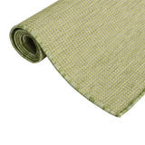 Vidaxl außerhalb des Teppichs flach gewebt 80x250 cm Grün