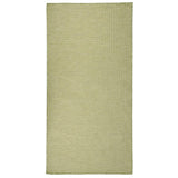 Vidaxl außerhalb des Teppichs flach gewebt 100x200 cm Grün