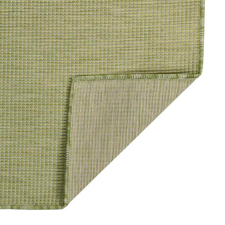 Vidaxl außerhalb des Teppichs flach gewebt 140x200 cm Grün