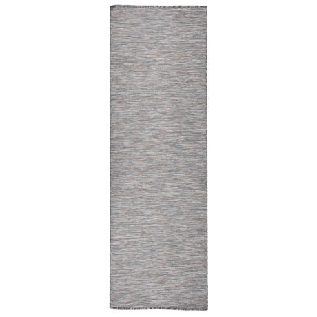 Vidaxx Outdoor-Teppich flach gewebt 80x250 cm braun und blau