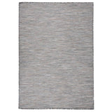 Vidaxl außerhalb des Teppichs flach gewebt 140x200 cm braun und blau