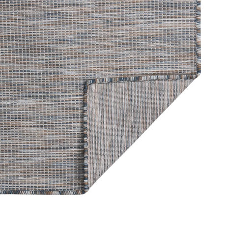 Vidaxl außerhalb des Teppichs flach gewebt 140x200 cm braun und blau