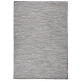 Vidaxl außerhalb des Teppichs flach gewebt 160 x 230 cm braun und blau
