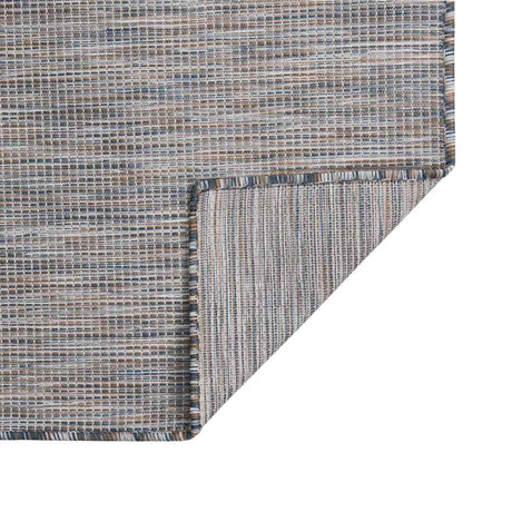 Vidaxl außerhalb des Teppichs flach gewebt 160 x 230 cm braun und blau