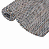 Vidaxl außerhalb des Teppichs flach gewebt 160 x 230 cm braun und blau