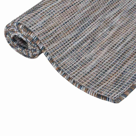 Vidaxl außerhalb des Teppichs flach -200x280 cm braun und blau