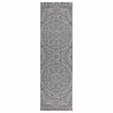 Vidaxl Außen Teppich mit Muster flach -80x250 cm blau