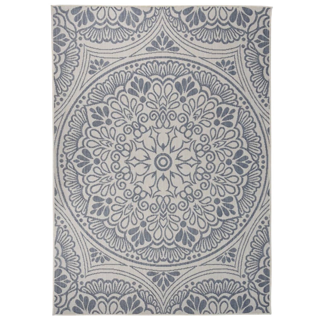 Vidaxx Outdoor-Teppich mit Flachgewebemuster 140x200 cm blau