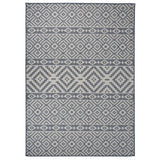 Vidaxl Außen Teppich mit Muster flach -120x170 cm blau