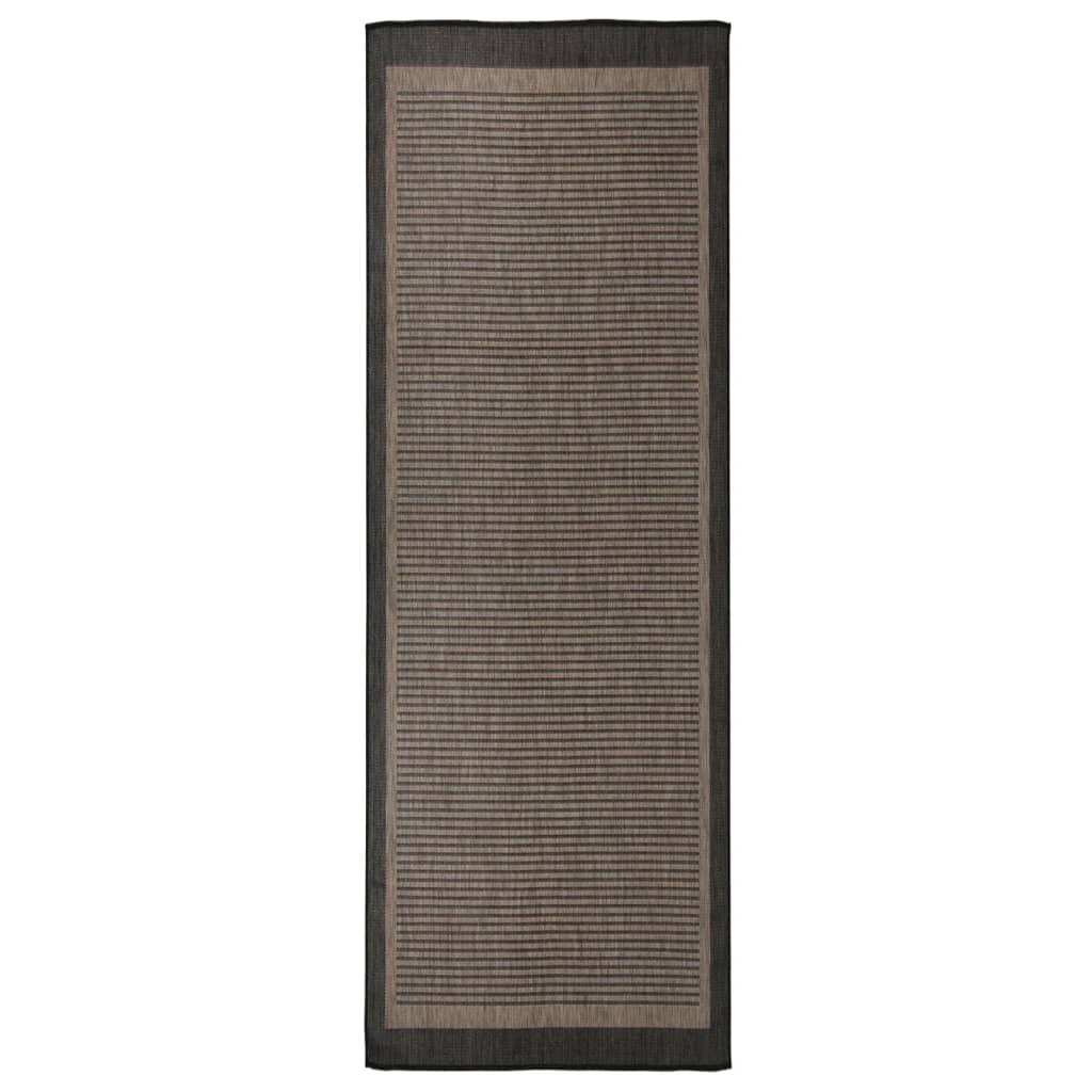 Vidaxx Outdoor-Teppich flach gewebt 80x250 cm dunkelbraun