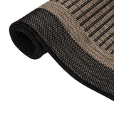 Vidaxl außerhalb des Teppichs flach gewebt 100x200 cm dunkelbraun