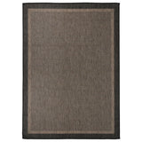 Vidaxl außerhalb des Teppichs flach gewebt 120x170 cm dunkelbraun