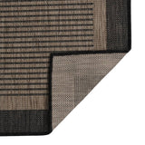 Vidaxl außerhalb des Teppichs flach gewebt 120x170 cm dunkelbraun