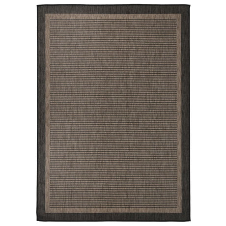 Vidaxx Outdoor-Teppich flach gewebt 140x200 cm dunkelbraun