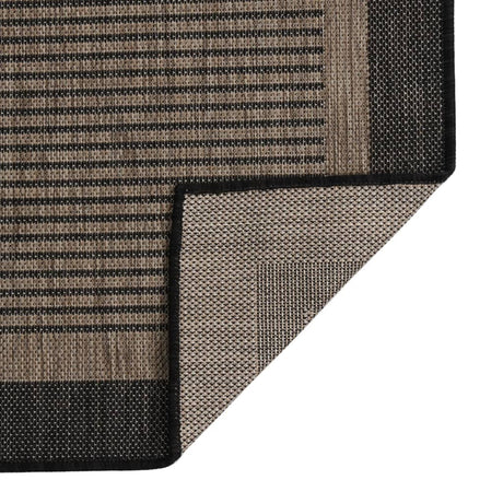 Vidaxx Outdoor-Teppich flach gewebt 140x200 cm dunkelbraun