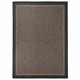 Vidaxl außerhalb des Teppichs flach -200x280 cm dunkelbraun