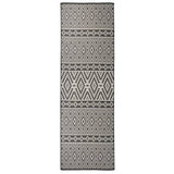 Vidaxx Outdoor-Teppich mit Flachgewebemuster 80x250 cm schwarz