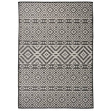 Vidaxx Outdoor-Teppich mit Flachgewebemuster 140x200 cm schwarz