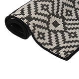 Vidaxx Outdoor-Teppich mit Flachgewebemuster 140x200 cm schwarz