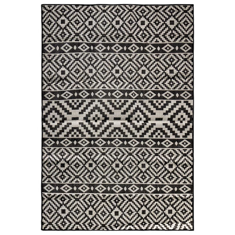 Vidaxx Outdoor-Teppich mit Flachgewebemuster 140x200 cm schwarz