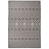 Vidaxl Außen Teppich mit Muster flach -wied 160x230 cm schwarz
