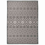 Vidaxl Außen Teppich mit Muster flach -gehoben 200x280 cm schwarz