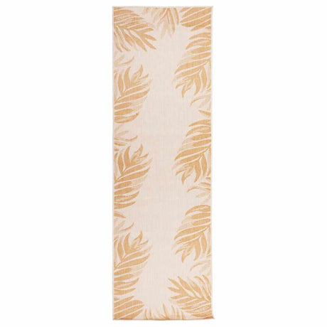 Vidaxx Outdoor-Teppich mit flachgewebtem Blattmuster 80x250 cm