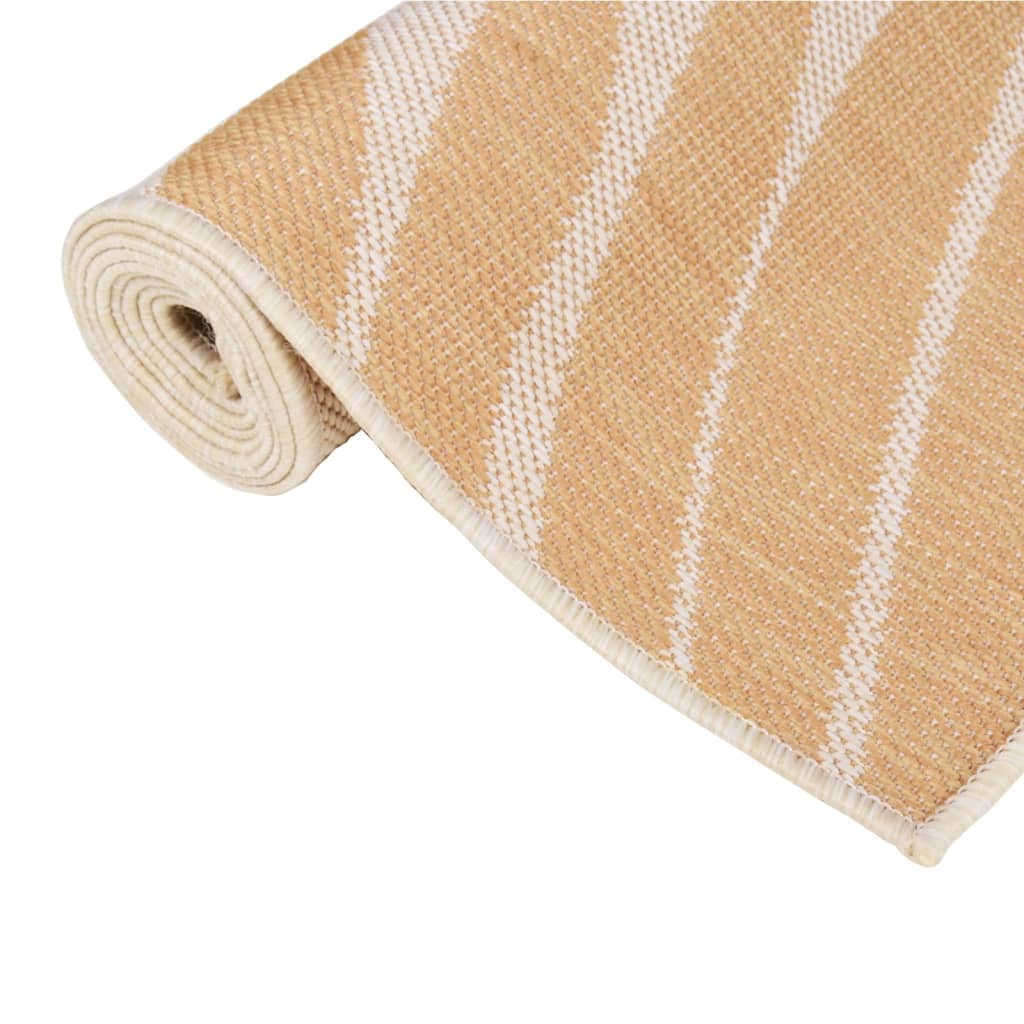 Vidaxx Outdoor-Teppich mit flachgewebtem Blattmuster 80x250 cm
