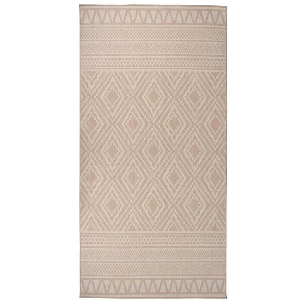 Vidaxx Outdoor-Teppich mit Flachgewebemuster 100x200 cm braun