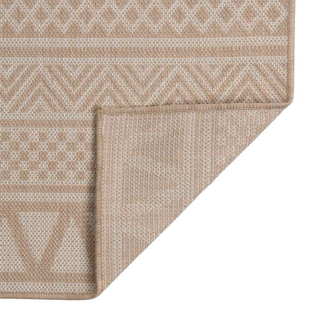 Vidaxx Outdoor-Teppich mit Flachgewebemuster 100x200 cm braun