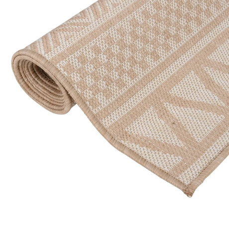Vidaxx Outdoor-Teppich mit Flachgewebemuster 100x200 cm braun