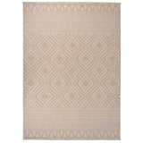 Vidaxl Außen Teppich mit Muster flach -120 x 170 cm braun