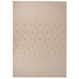 Vidaxl Außen Teppich mit Muster flach gewebt 140x200 cm Braun