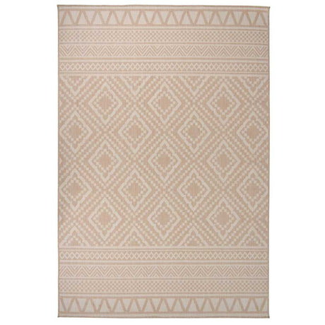Vidaxl Außen Teppich mit Muster flach -160 x 230 cm braun