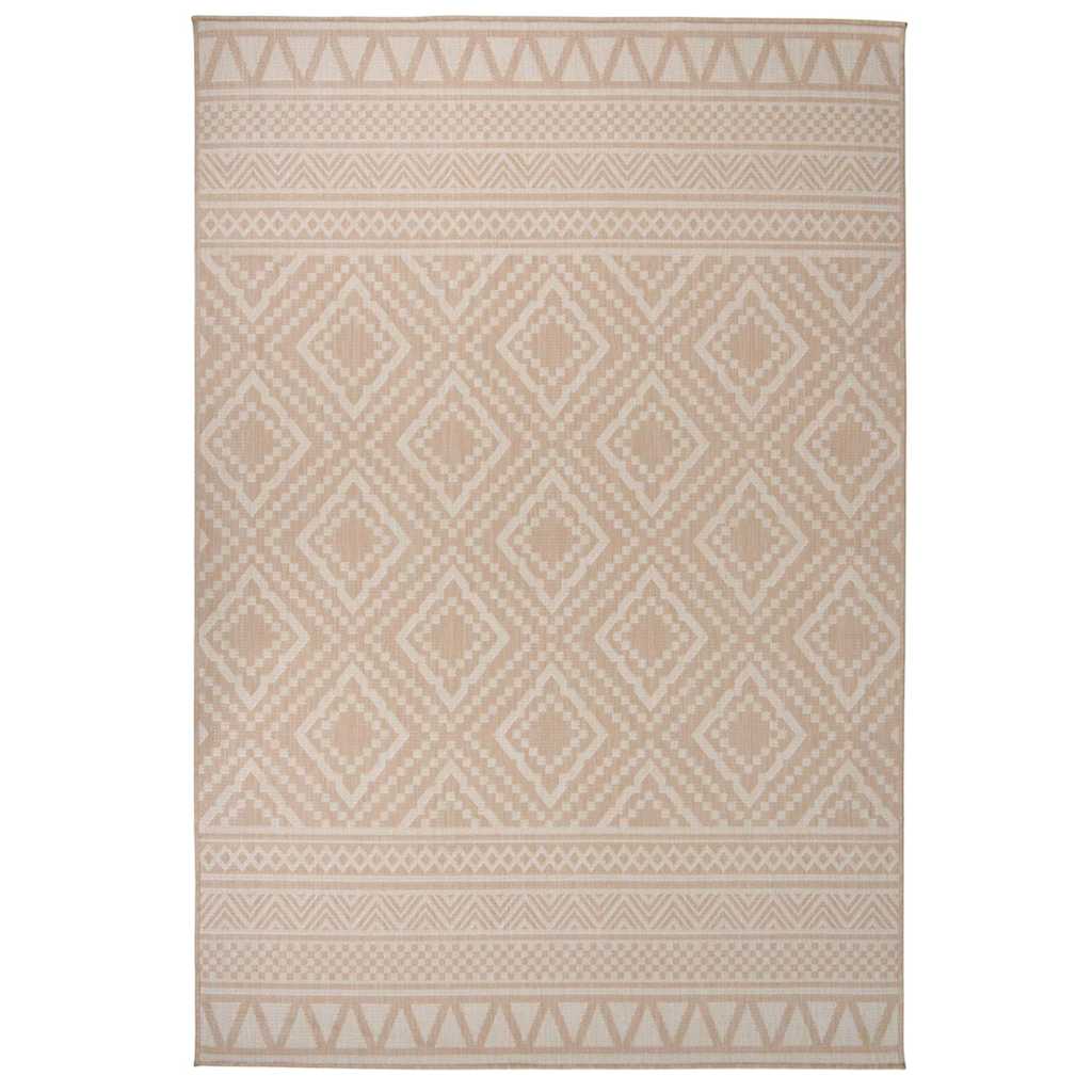 Vidaxl Außen Teppich mit Muster flach -160 x 230 cm braun