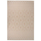 Vidaxl Außen Teppich mit Muster flach -160 x 230 cm braun