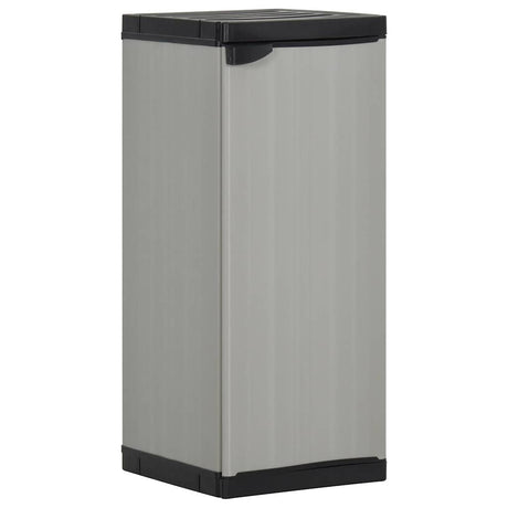 Vidaxl tuinkast met 1 schap 35x40x85 cm grijs en zwart