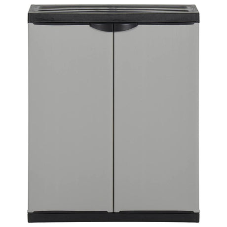 Vidaxl Gartenabfallbox 68x40x85 cm Polypropengrau und Schwarz