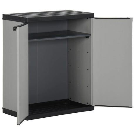 Vidaxl Gartenabfallbox 68x40x85 cm Polypropengrau und Schwarz