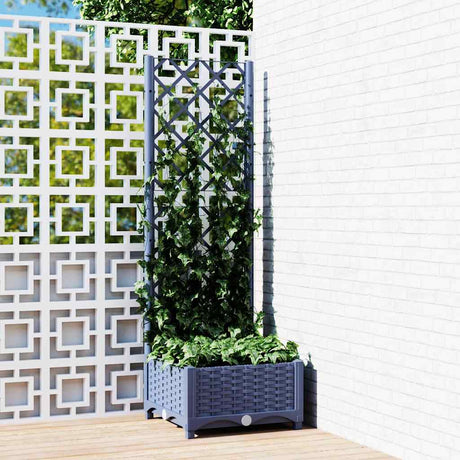 VIDAXL -Planungsbox mit Trellis Blue Grey 40x40x121.5 cm pp