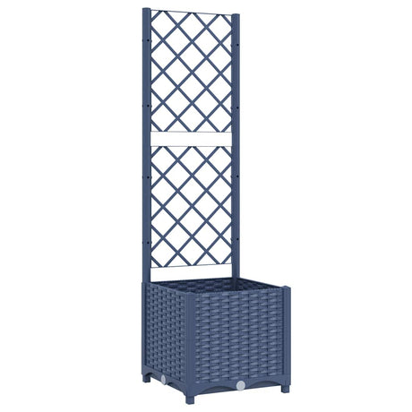Vidaxl Plannet mit Trellis Blue Grey 40x40x136 cm pp