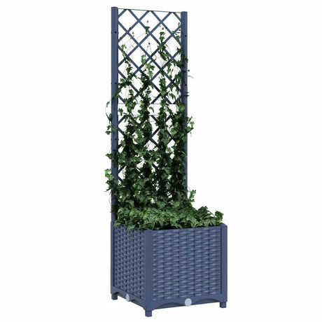 Vidaxl Plannet mit Trellis Blue Grey 40x40x136 cm pp