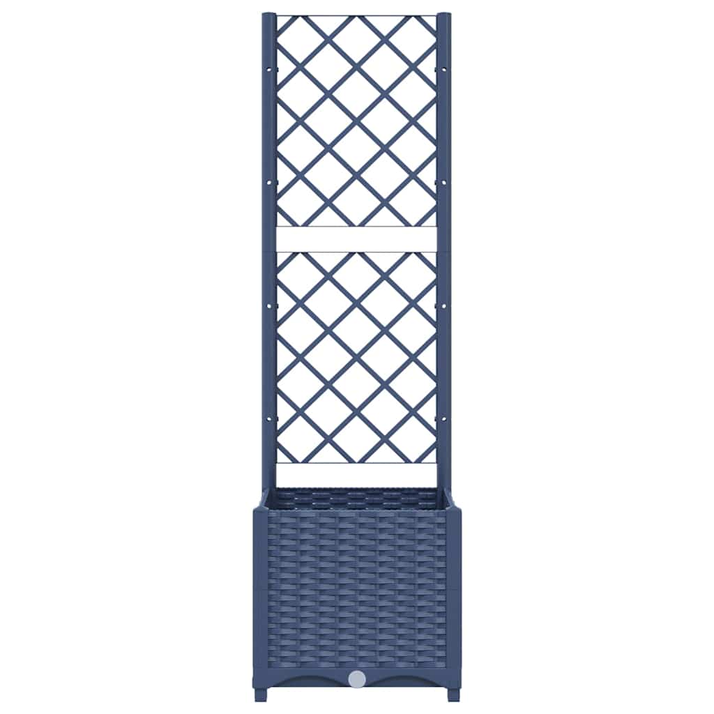 Vidaxl Plannet mit Trellis Blue Grey 40x40x136 cm pp